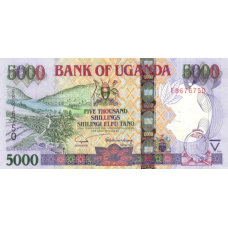 P44a Uganda - 5000 Shillings Year 2004